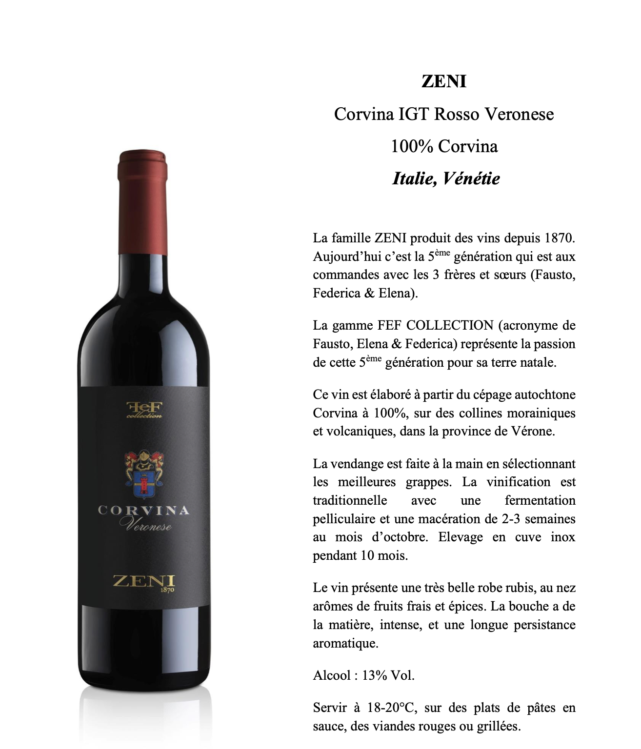 Corvina IGT Rosso Veronese
