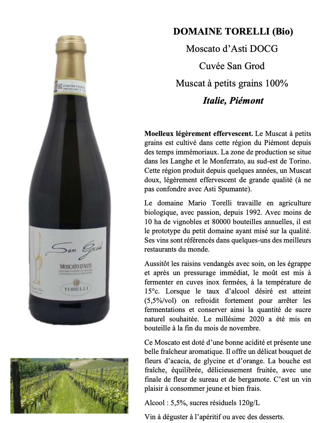 Moscato d’Asti DOCG