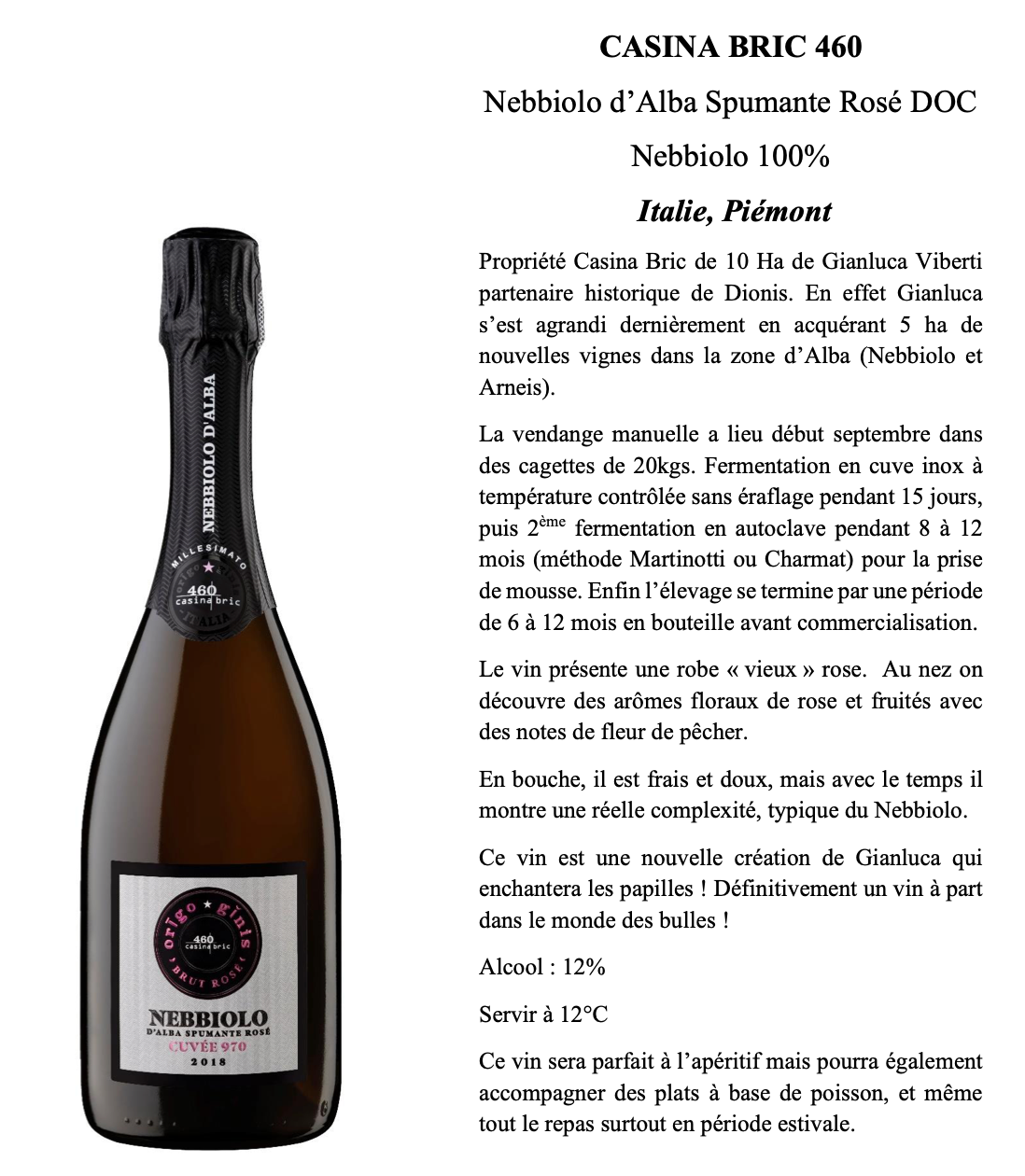 NEBBIOLO D’ALBA SPUMANTE ROSÉ DOC