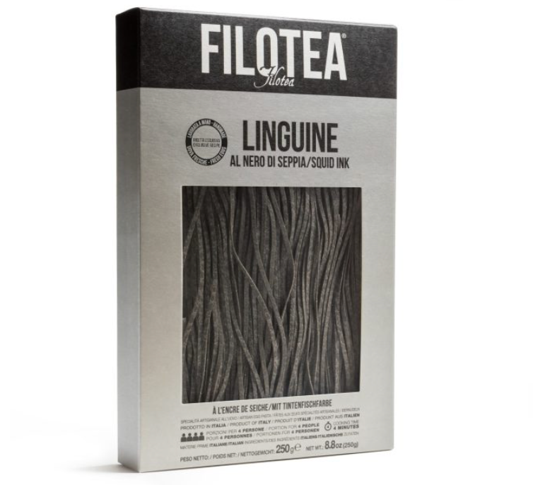 Linguine à l'Encre de Seiche 250g - Pâtes Artisanales aux Œufs