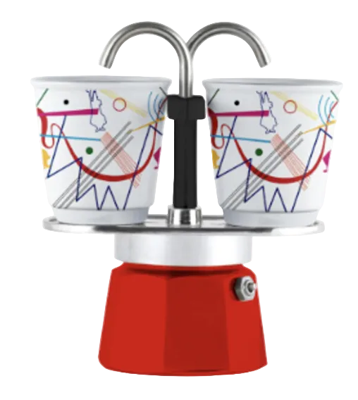 Bialetti Mini Express avec 2 tasses Collection Kandinsky - multicolore - 180 ml