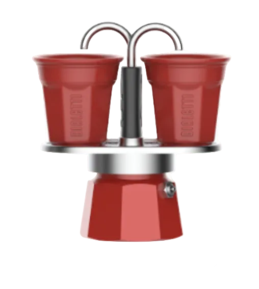 Bialetti Mini Express avec 2 tasses - rouge - 180 ml