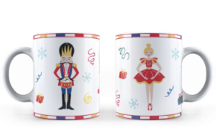 Set de 2 Mug Casse-noix - Bialetti en porcelaine - multicolore - 2x330 ml