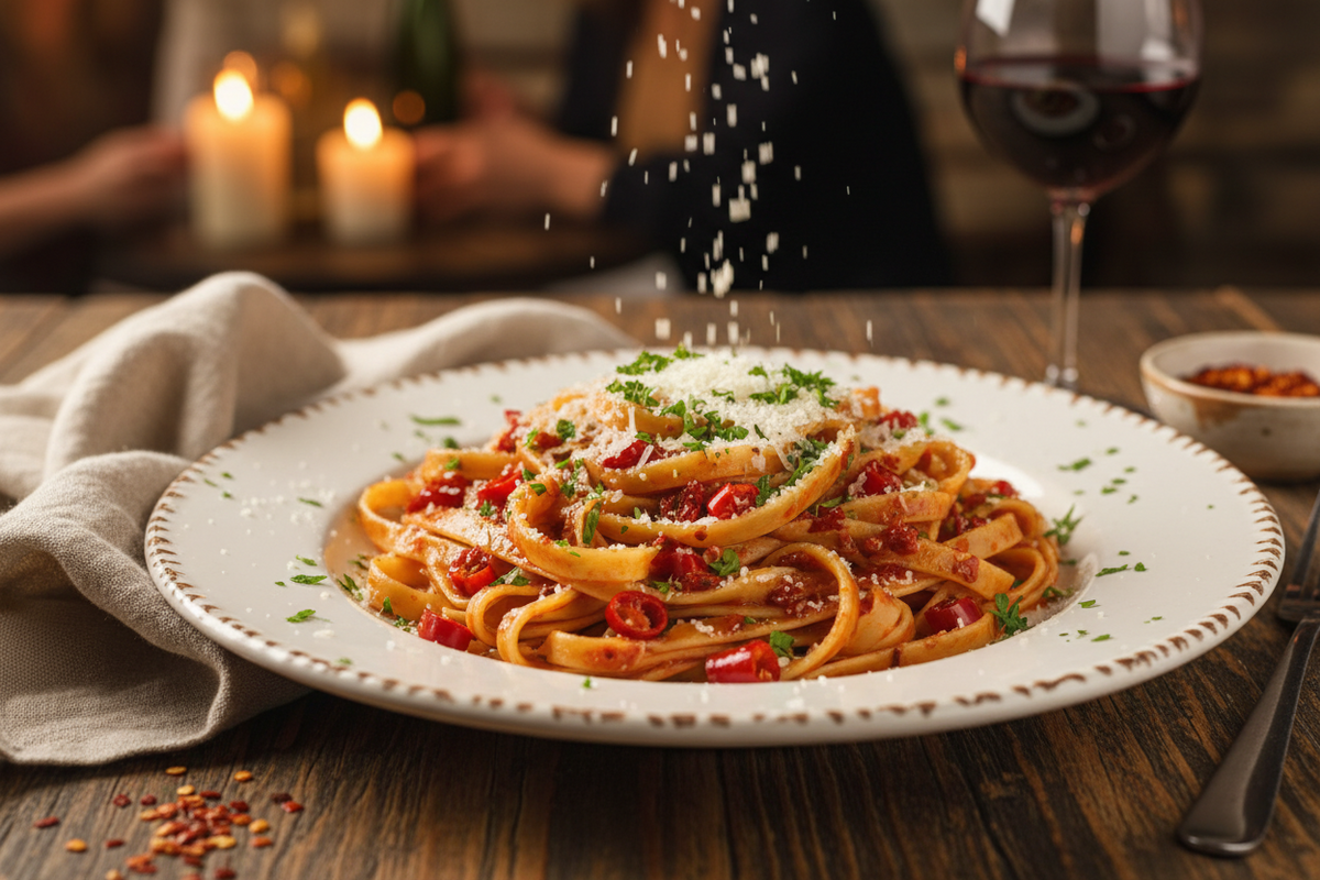 Fettuccine al Peperoncino 250g - Pâtes Artisanales aux Œufs